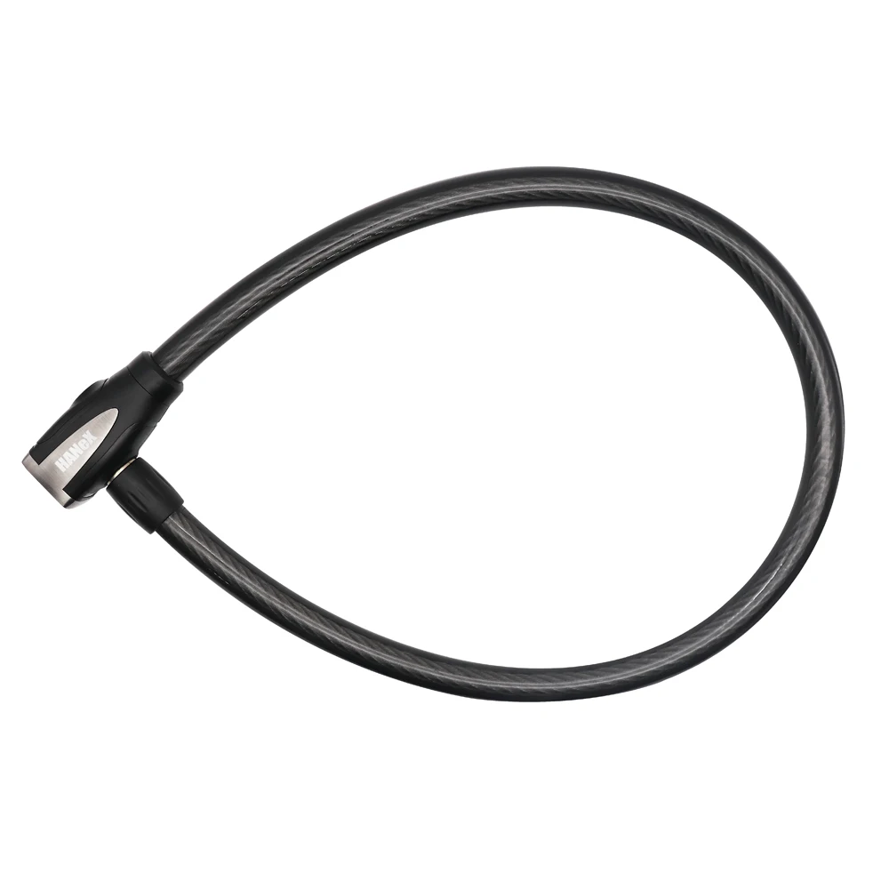 Bicycle Motorcycle Scooter Cable Lock 120dB Alarm 24mm Locking Pin 1100mm Cable Length PVC External Glue & Internal Steel Wire