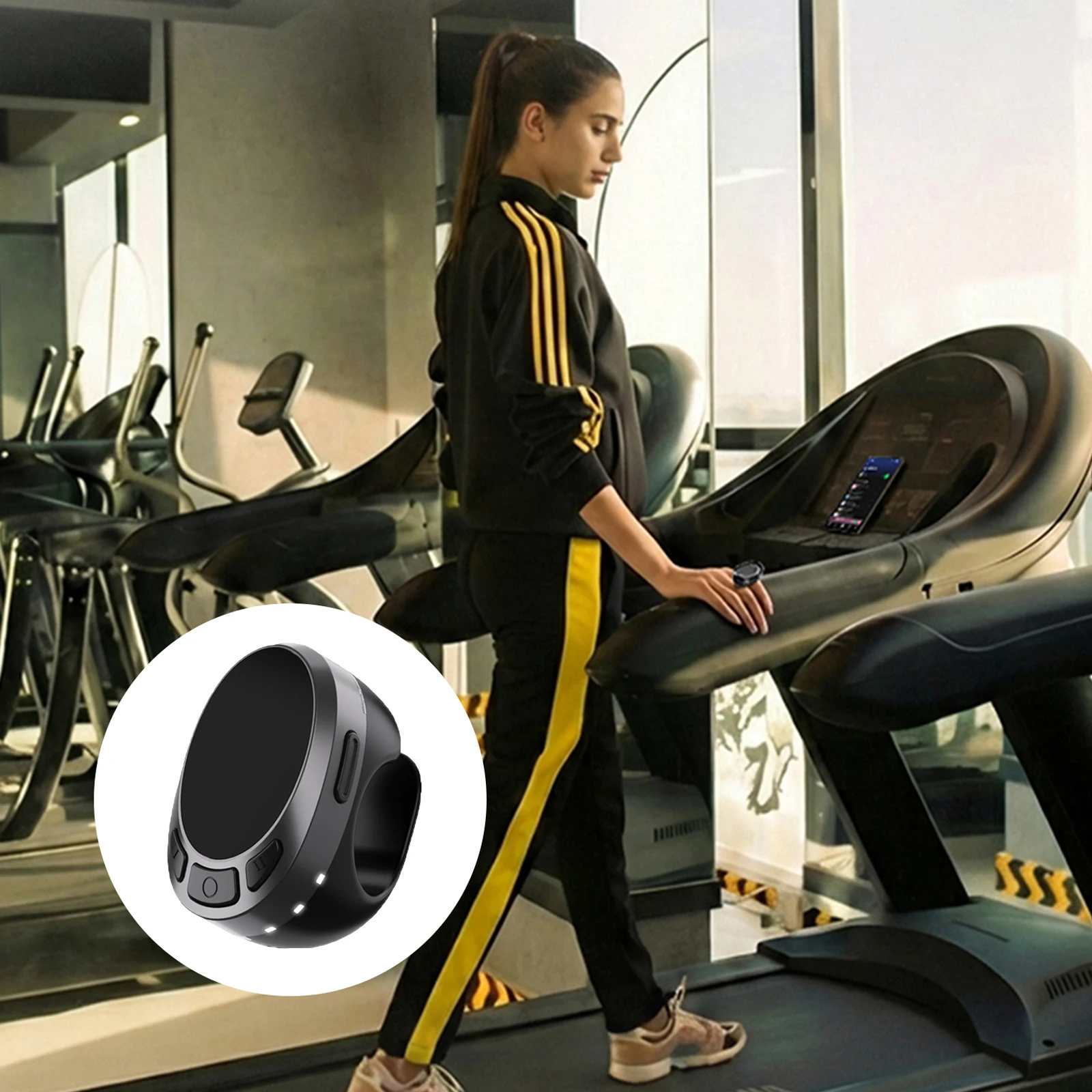 Bluetooth-compatible 5.3 Smart Touch Control Air Mouse Ring Finger Ring Mouse Wireless Page Turner for Android & iOS