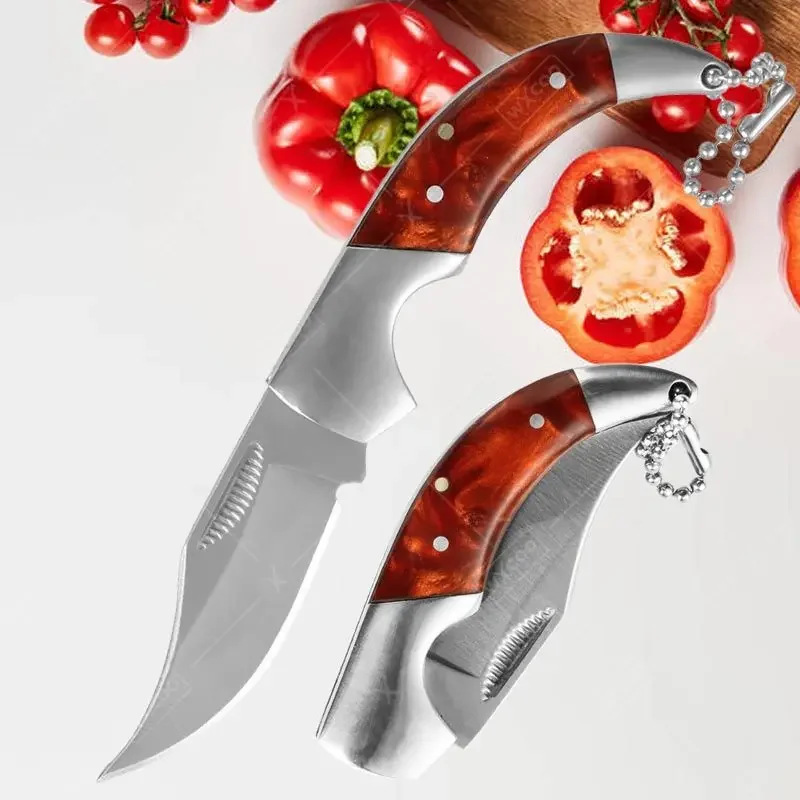 Kitchen Knives Folding Knife Portable Mini Knife Stainless Steel Fruit Peeling Vegetable Knives Sharp Pocket Kitchen Accessories