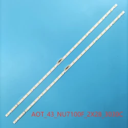 2pcs LED bar For Sam sung UE43NU7140 UE43NU7192U UE43NU7125 UN43NU7100G UE43NU7100 UE43NU7120 UE43NU7170U UN43RU7400 UN43RU7400G