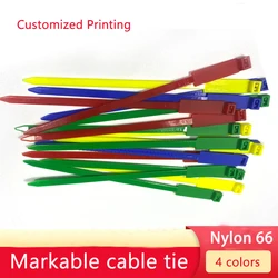 100PCS Easy Mark 5.6X175mm Nylon Cable Ties Tag Labels Plastic Loop Ties Nylon Inspection Tags / Ties for Lifting and Rigging