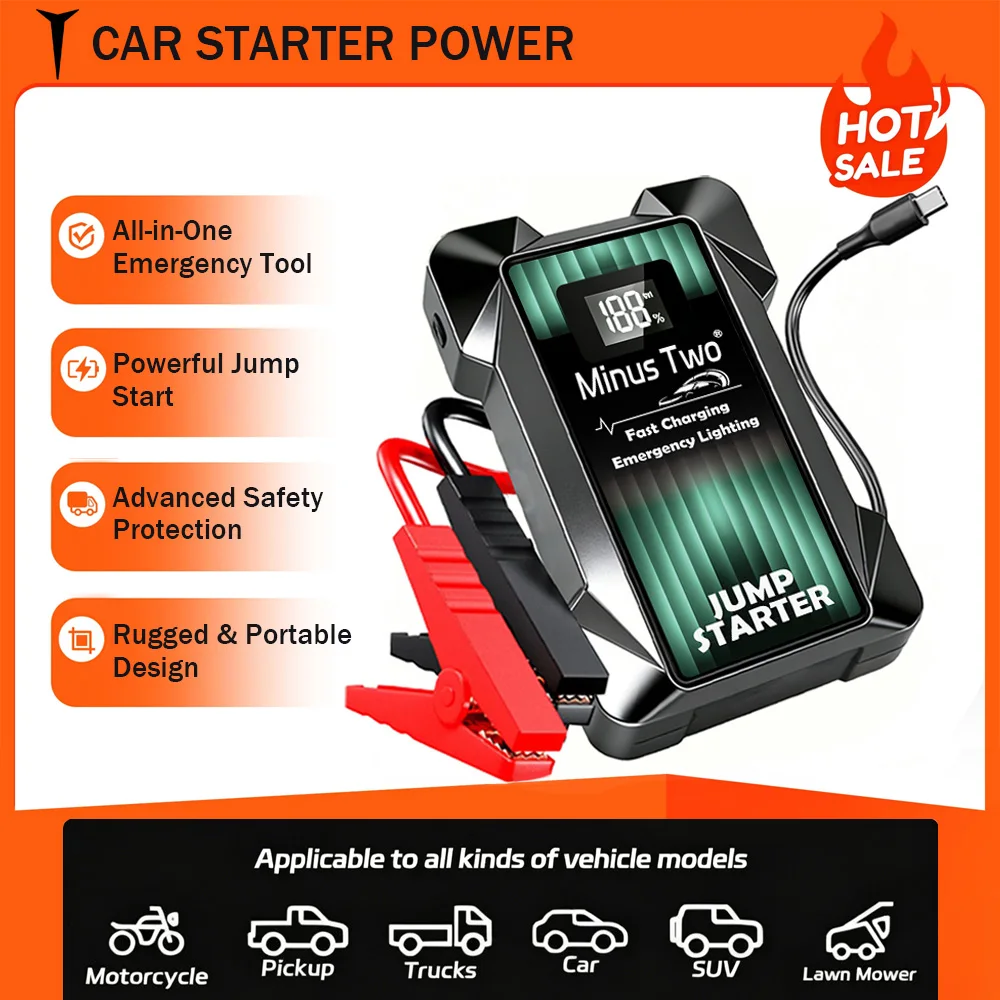 Car Jump Starter Roadside Emergency Rescue Power Booster for Car Motorcycle SUV Truck 12V Auto Starter
