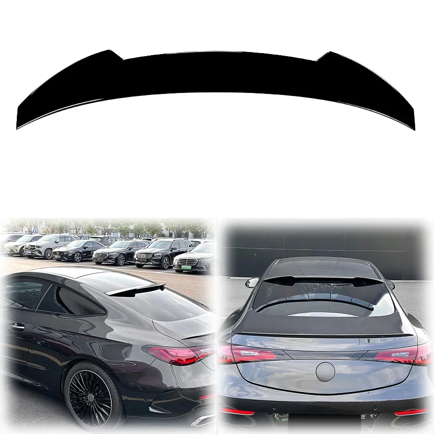 2024 To Up For Mercedes-Benz CLE Coupe C236 2024 AMG Car Rear Window Roof Spoiler Wing Lip By ABS Gloss Black Body Kit