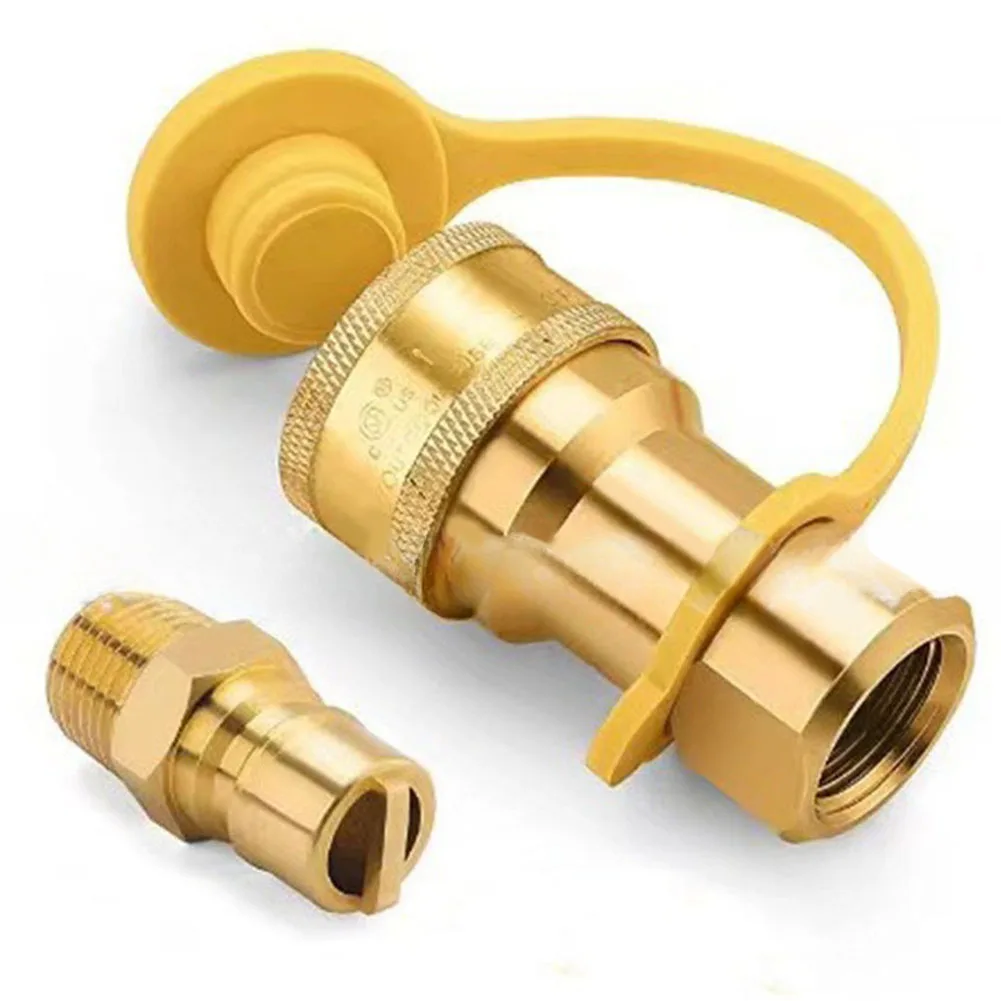 1/2 Inch Gas Adapter Brass Quick Connection Adapter For Equipment Installation Secure And Tight Connection Brass Material