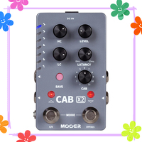 MOOER CAB X2 Guitarra Effect Pedal Stereo IR Cabinet Simulation 14 Presets 11 Factory IR Dual Channel Cab Guitar Accessories