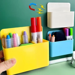 Candy Color Magnetic Storage Box Plastic Whiteboard Marker Pen Holder Refrigerator Container Home Office Organizer School items