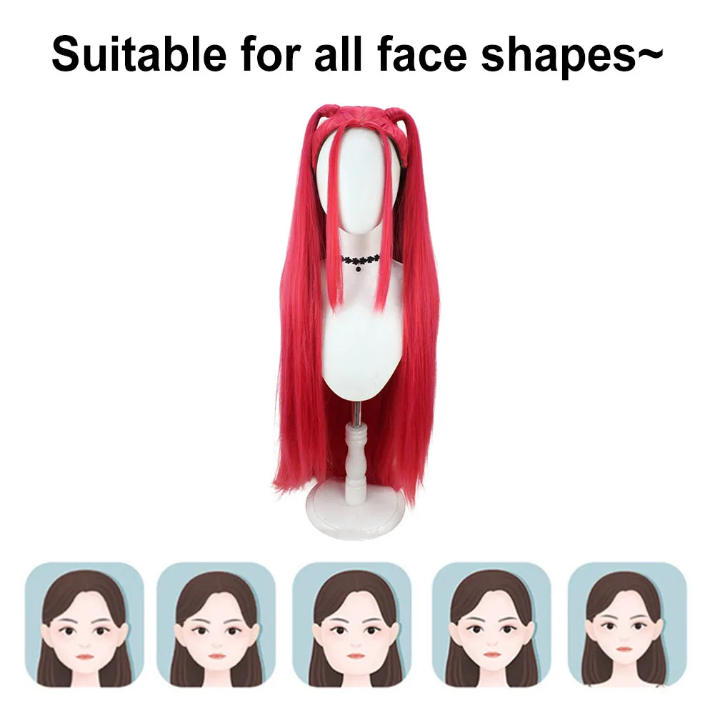 شيطان الصيادين شعر مستعار تأثيري مقاومة للحرارة الاصطناعية الشعر تأثيري أنيمي الباروكات سر الرومانسية زي هالوين أنيمي الملحقات