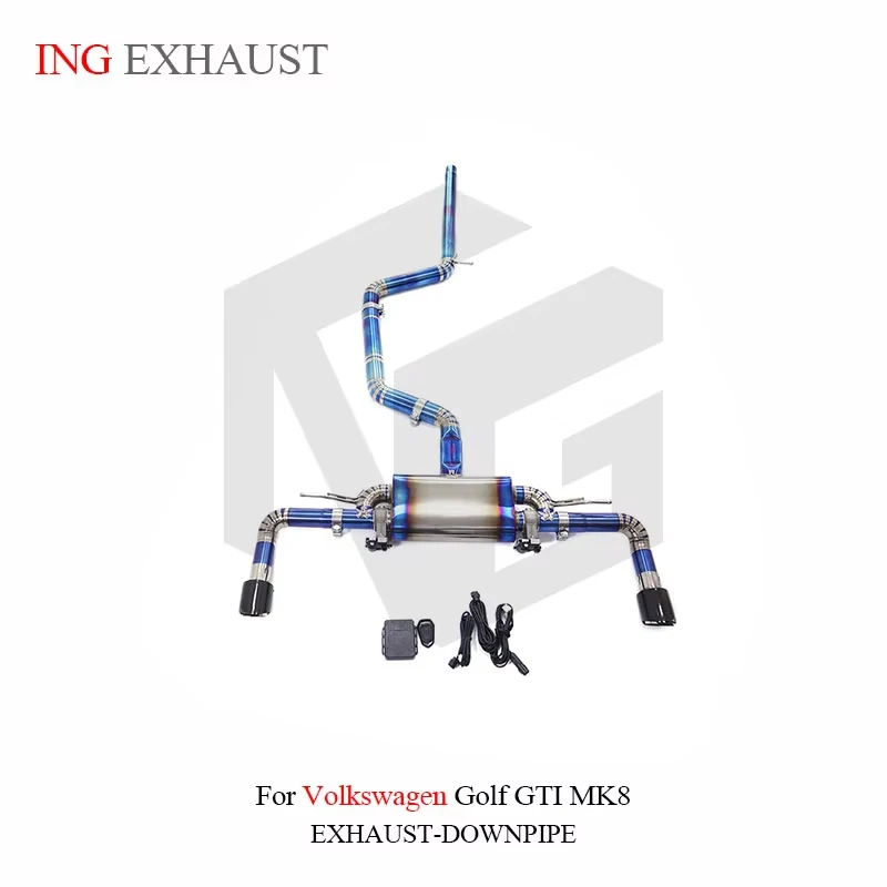 

for Volkswagen Golf GTI Catback MK8 Exhaust Ti/SS304 Lossless installation Muffler Electronic Valve Long service life ING