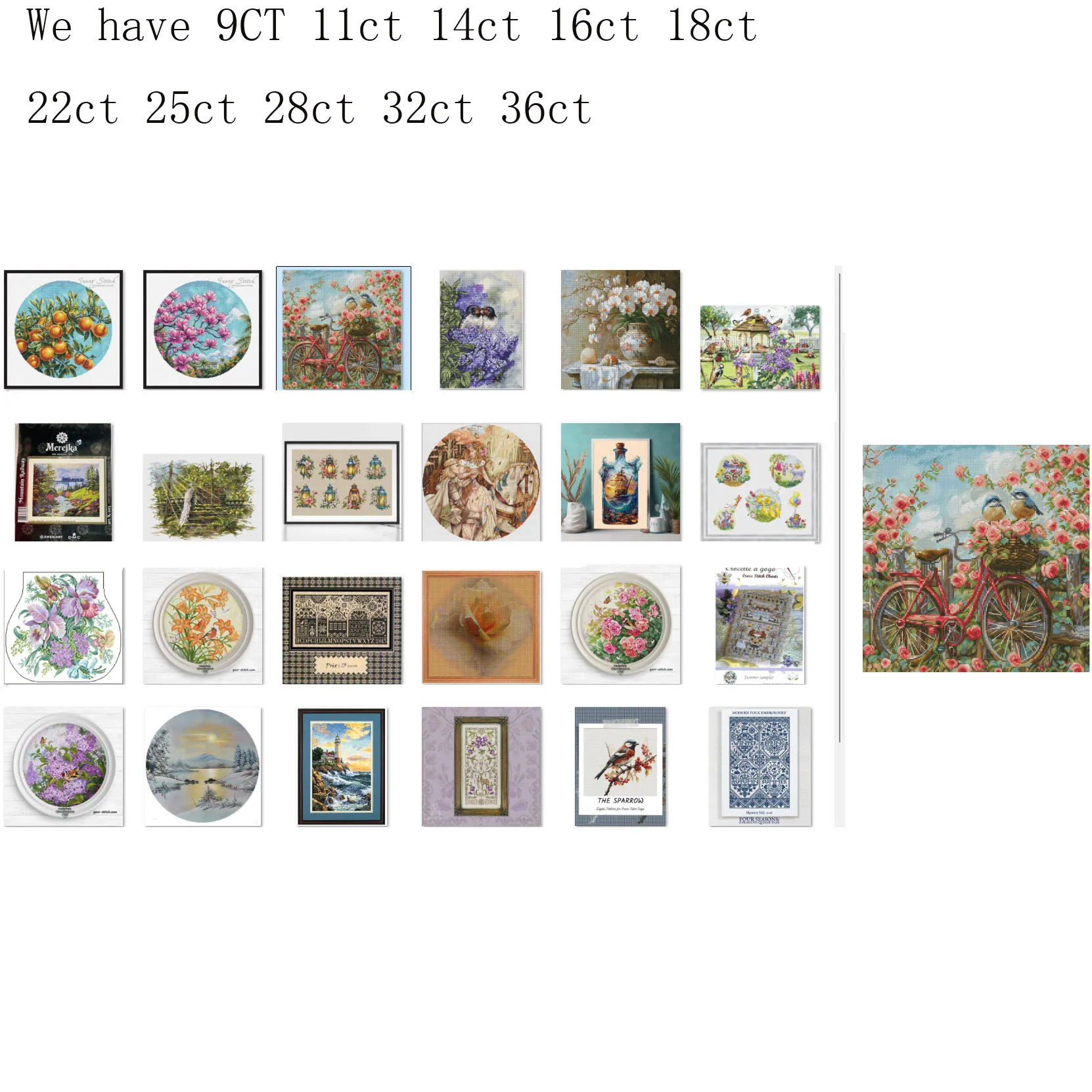 

Cross Stitch Kit Blooming magnolia flowers 40-40 Cross stich Kits Homfun Craft Cross Stich Painting Decorations For Home