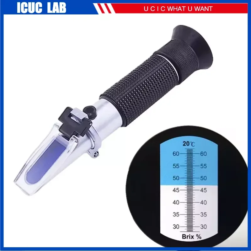 

Portable Refractometer 0-80% Brix Handheld Meter Juice Fruit Honey Sugar Meter Refractometer Sweetness Tester