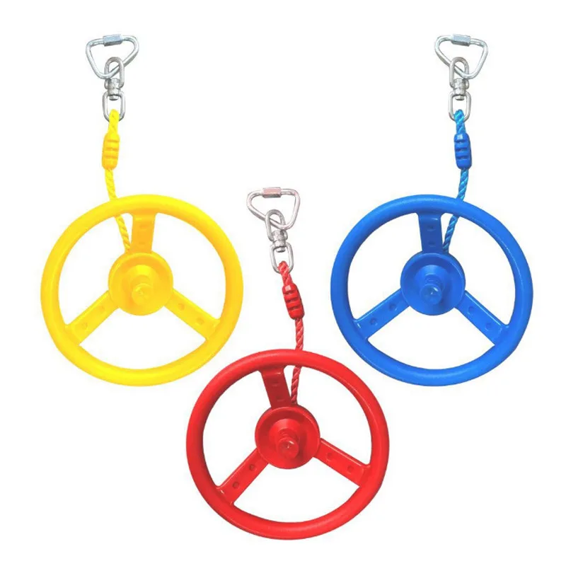 Outdoor Games for Kids Steering Wheel Climbing Rope Outdoor Indoor Handshake Climbing Kids Swing Steering Wheel and Rope