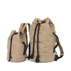 solid color school sport backpack canvas mens fashion leisure anti-theft backpack