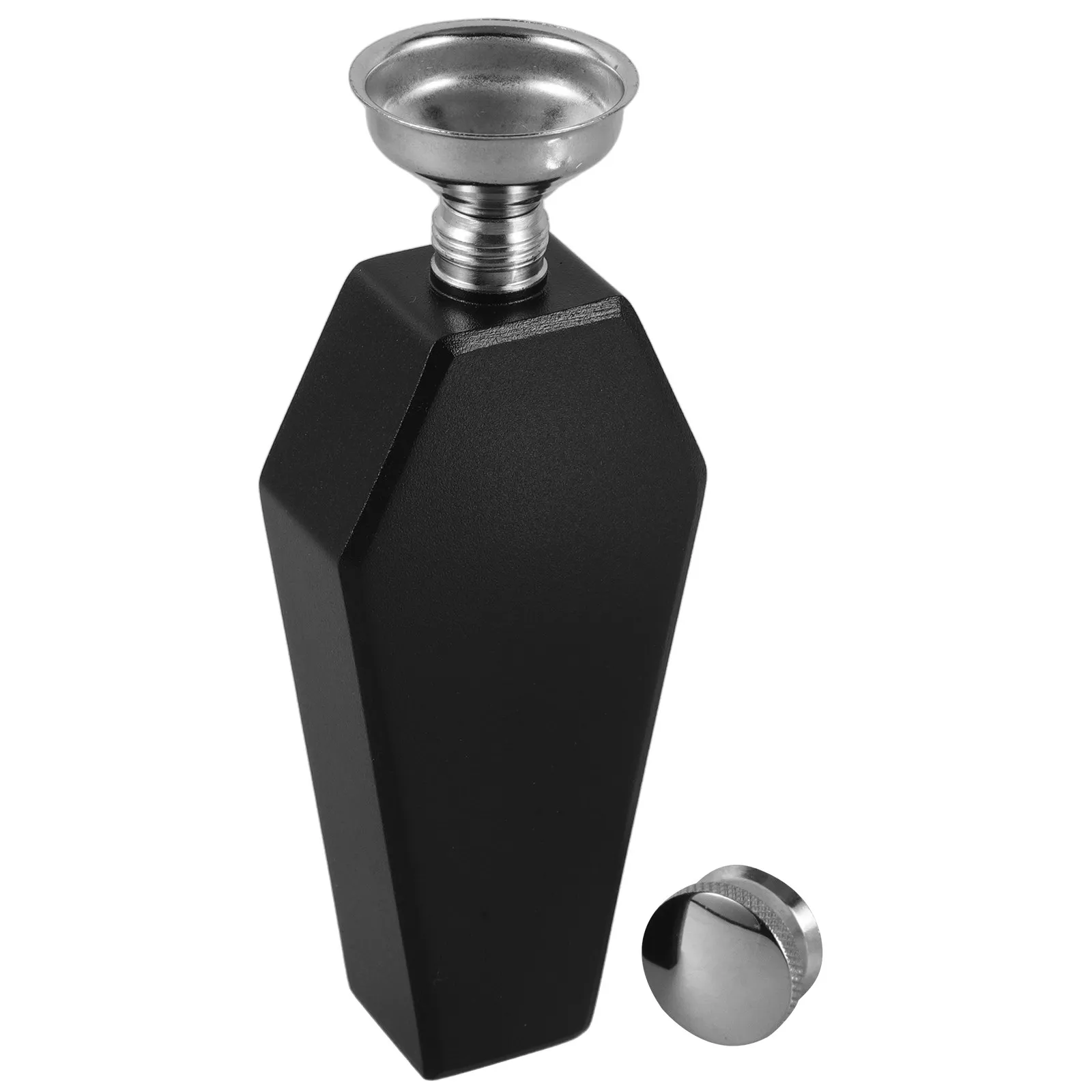

35oz Halloween Coffin Flask Stainless Steel Mini Liquor Bottle Drinking Flask Black Spooky Party Accessory Travel Liquor Flasks