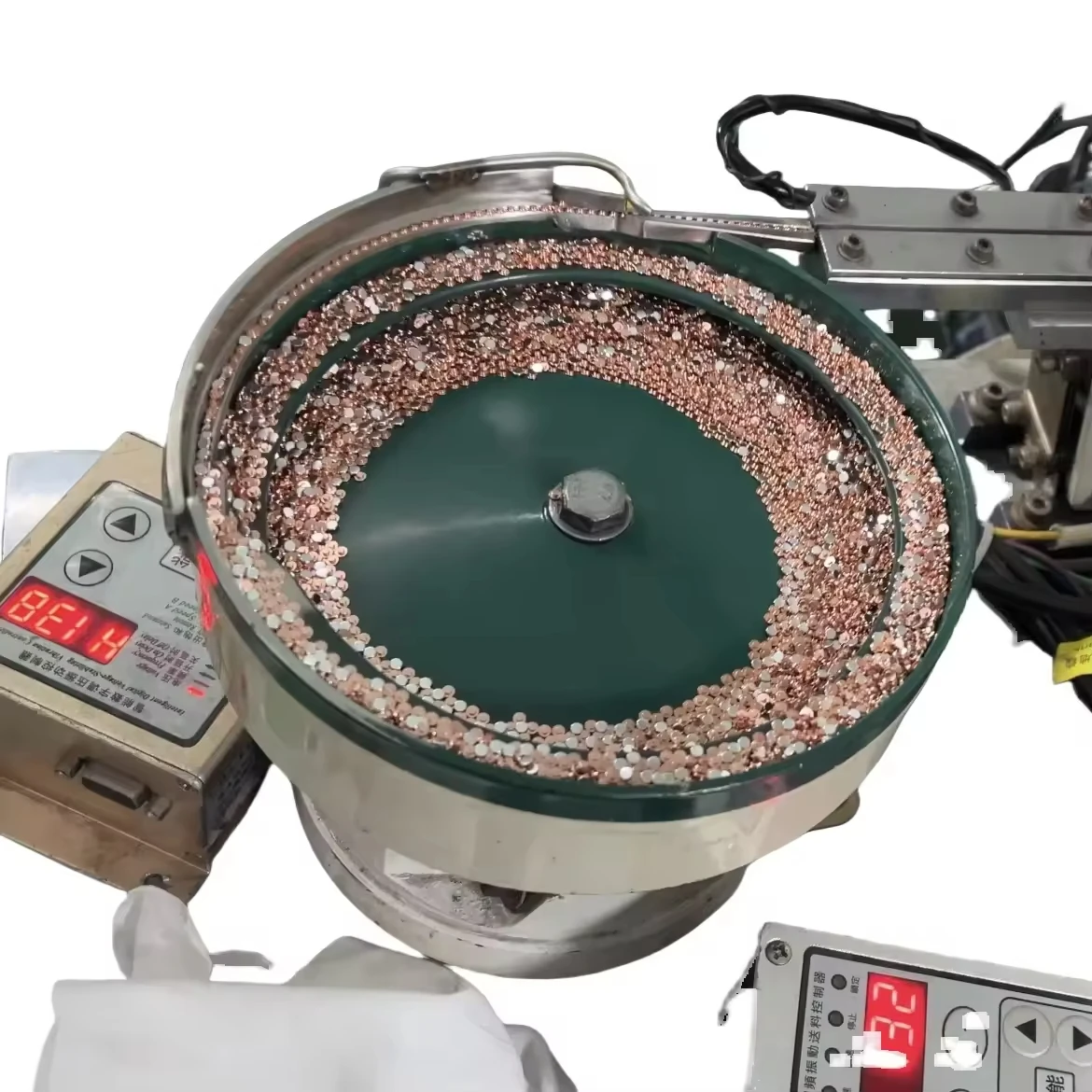 Automation Equipment Precision Loading Bowl Feeder Vibrating Bowl Widget Buckle Rubber Ring Bolted Connection of Metal Parts