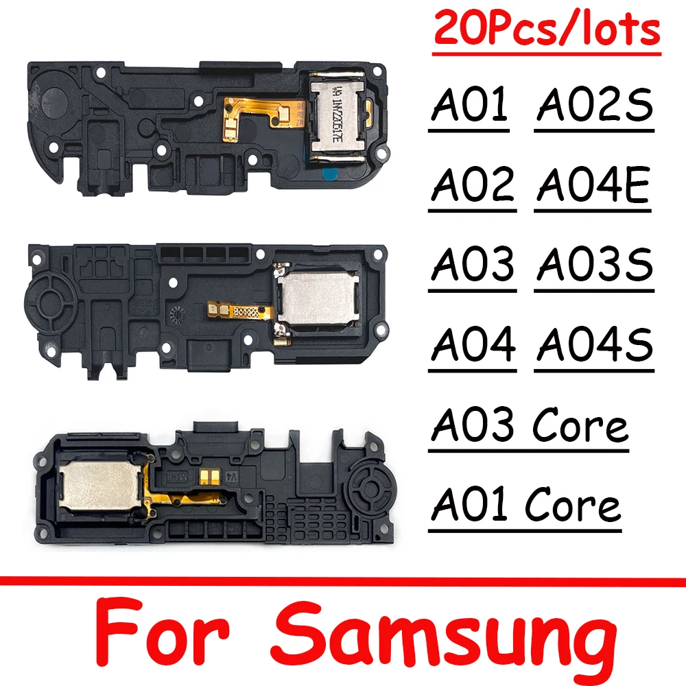 

20Pcs，Loud Speaker For Samsung A04s A04 A04E A01 A03 Core A02S Phone New Bottom Loudspeaker Buzzer Ringer Flex Cable Parts