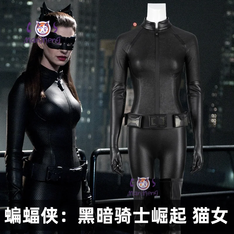 

Selina Kyle Cosplay Costume Woman Jumpsuit Belts Fantasy Outfits Halloween Carnival Party Clothing