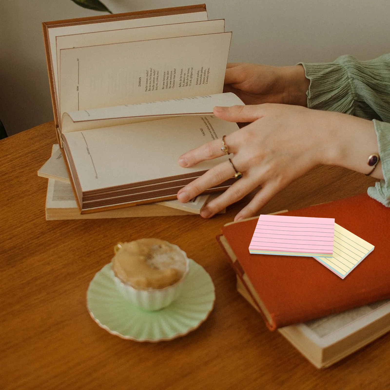 210 قطعة من بطاقات التسجيل، ورق كتابة مسطر أفقي، مادة ممتازة، بطاقة تسجيل مسطرة بيضاء صديقة للبيئة