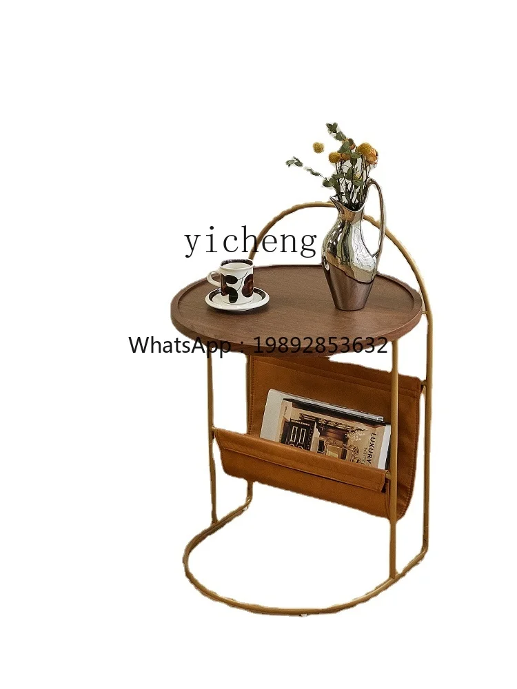 AA Nordic Retro Small Coffee Table Home Living Room Storage Double Layer Sofa Side Table