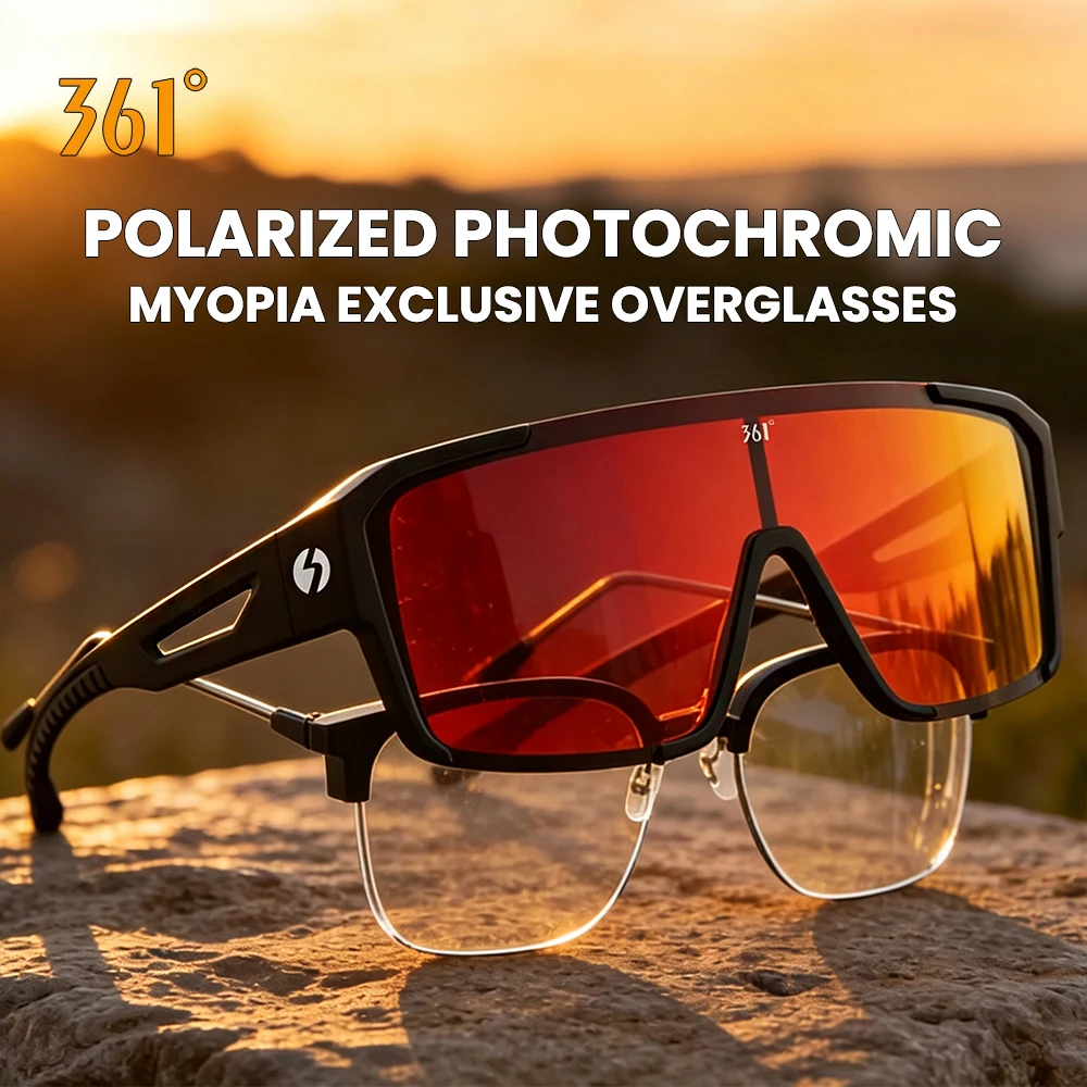 AliExpress 361° 361 Degrees Bike Glasses Polarized Photochromic Outdoor Sport Sunglasses for Men Myopia Cycling MTB Road Bicycle Goggle Eyeswear