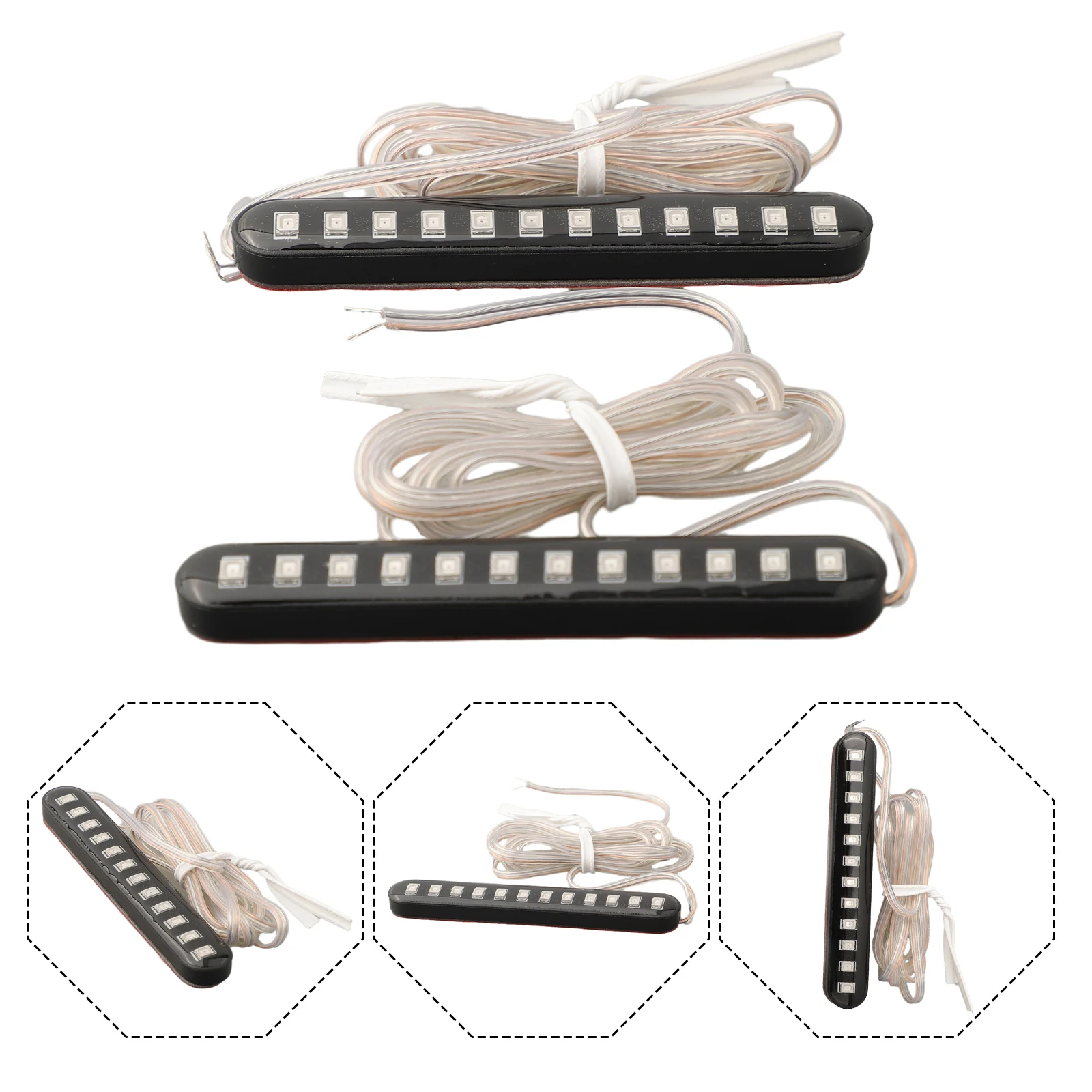 New Motorcycle Turn Light Strip With 3528SMD 12 LED License Plate Light Bar Light Strip For Electric Motorcycles