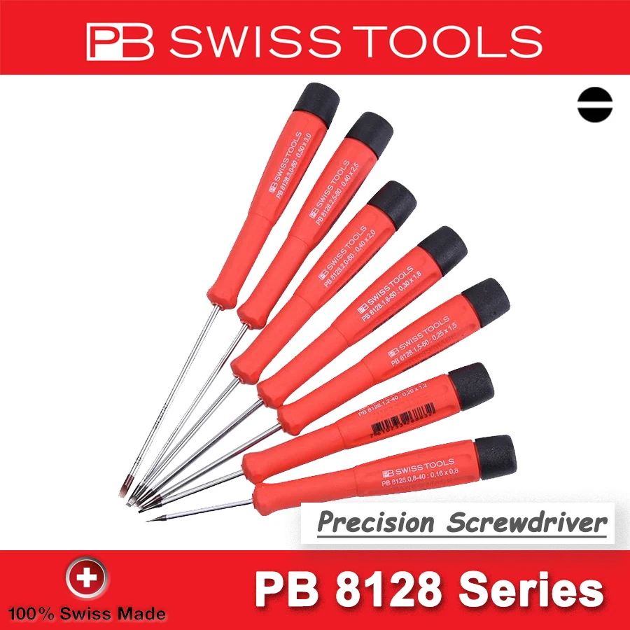 PB SWISS 1PCS Precision Slotted Screwdriver Electronic Repair Hand Tool Mobile Phone Repair Screw Driver PB 8128 Series