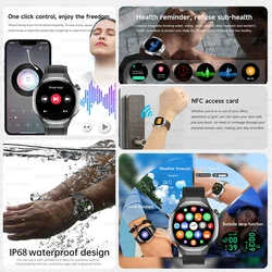 100% Original New GPS NFC Smart Watch Men 360*360 AMOLED HD Screen AOD Heart Rate Bluetooth Call IP68 Waterproof Smartwatch 2025