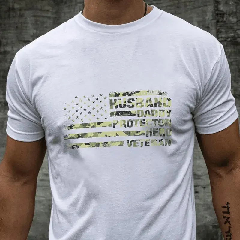 Husband Daddy Protector Hero Veteran T ShirtHusband ShirtProtector ShirtDaddy Shir