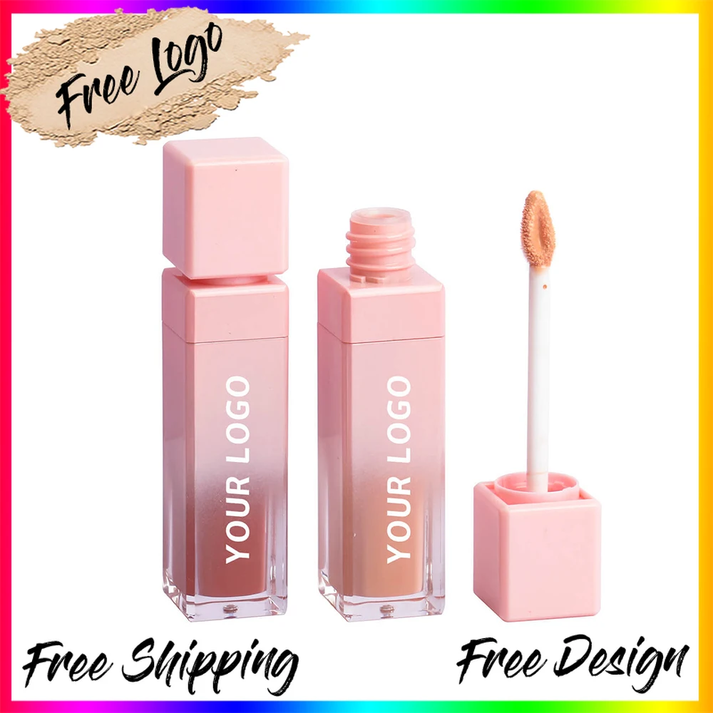 Pink Tube Vegan Glossy Lipgloss Private Label Liquid Lip Gloss Nude Wholesale Makeup Dropshipping Center Custom Logo