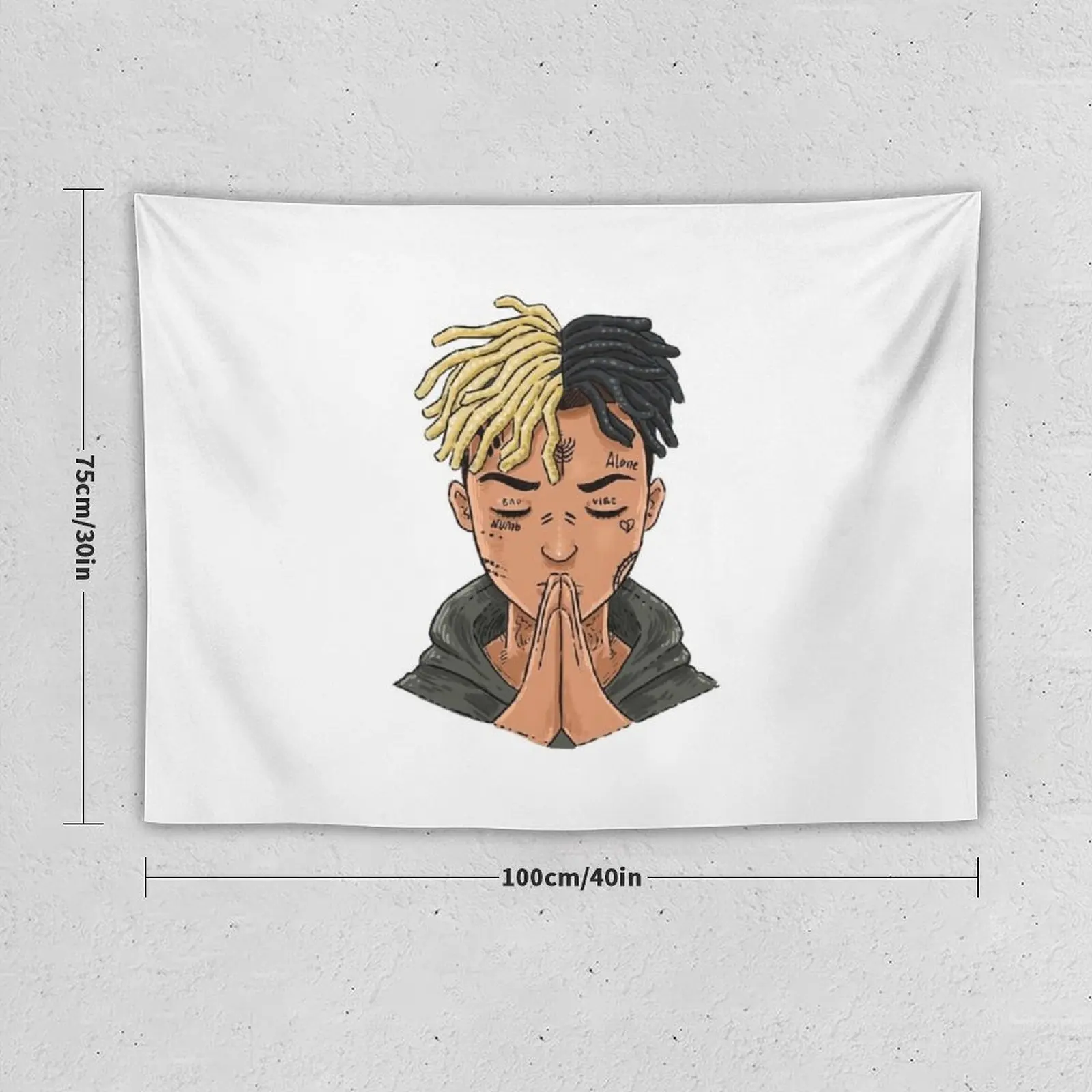 XXXTentation draw cartoon RIP legend Rap Tapestry Home Decorations Wall Carpet Tapestry