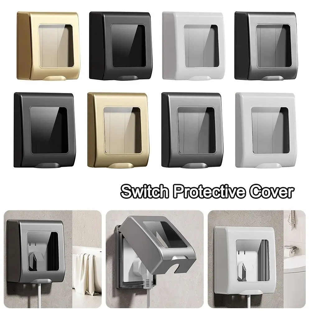 

86 Type Switch Protective Cover Waterproof Self-Adhesive Socket Protector Transparent Splash-Proof Plug Water Retaining Box