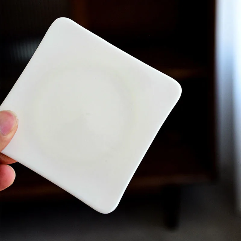 Boutique Lanolin Jade White Porcelain Anti Scalding Coaster Home Simple Tea Ceremony Parts Tea Cup Insulation Pad Tea Cup Holder