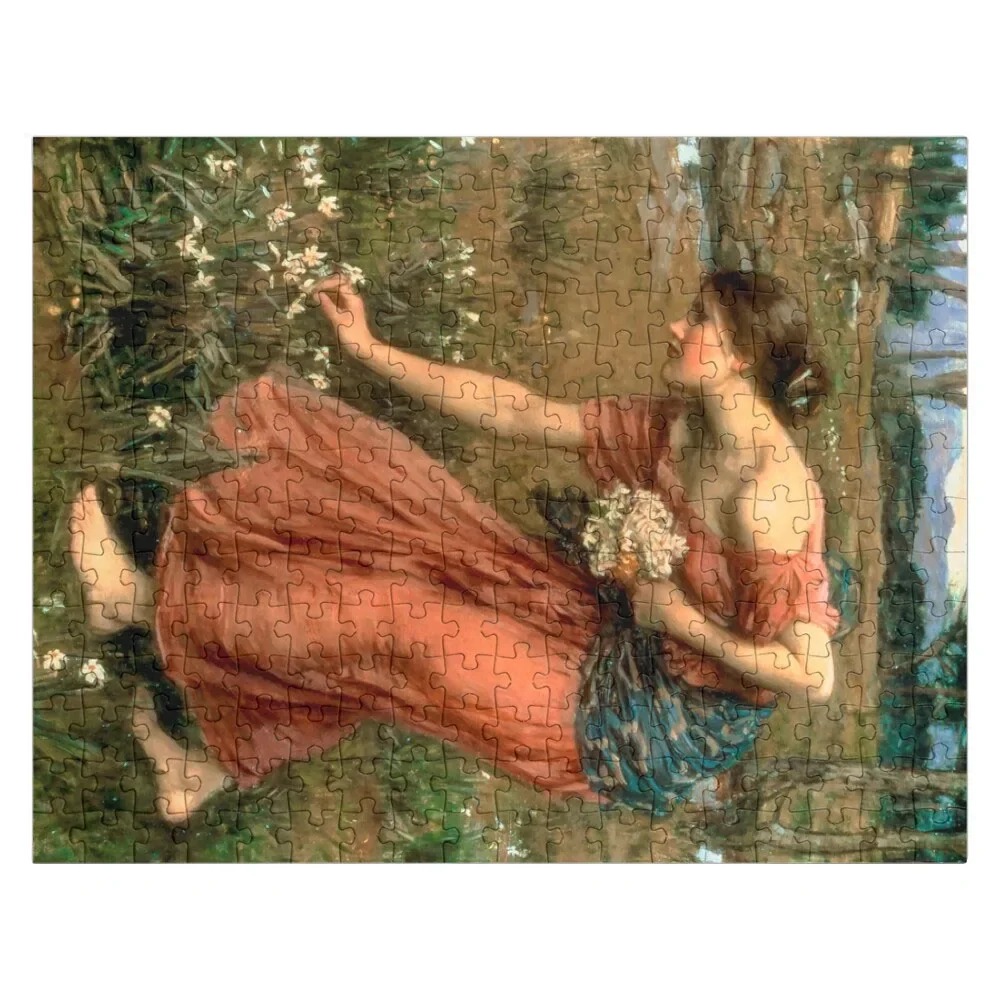 

Narcissus by John William Waterhouse Jigsaw Puzzle Personalized Photo Gift Customized Photo Puzzle