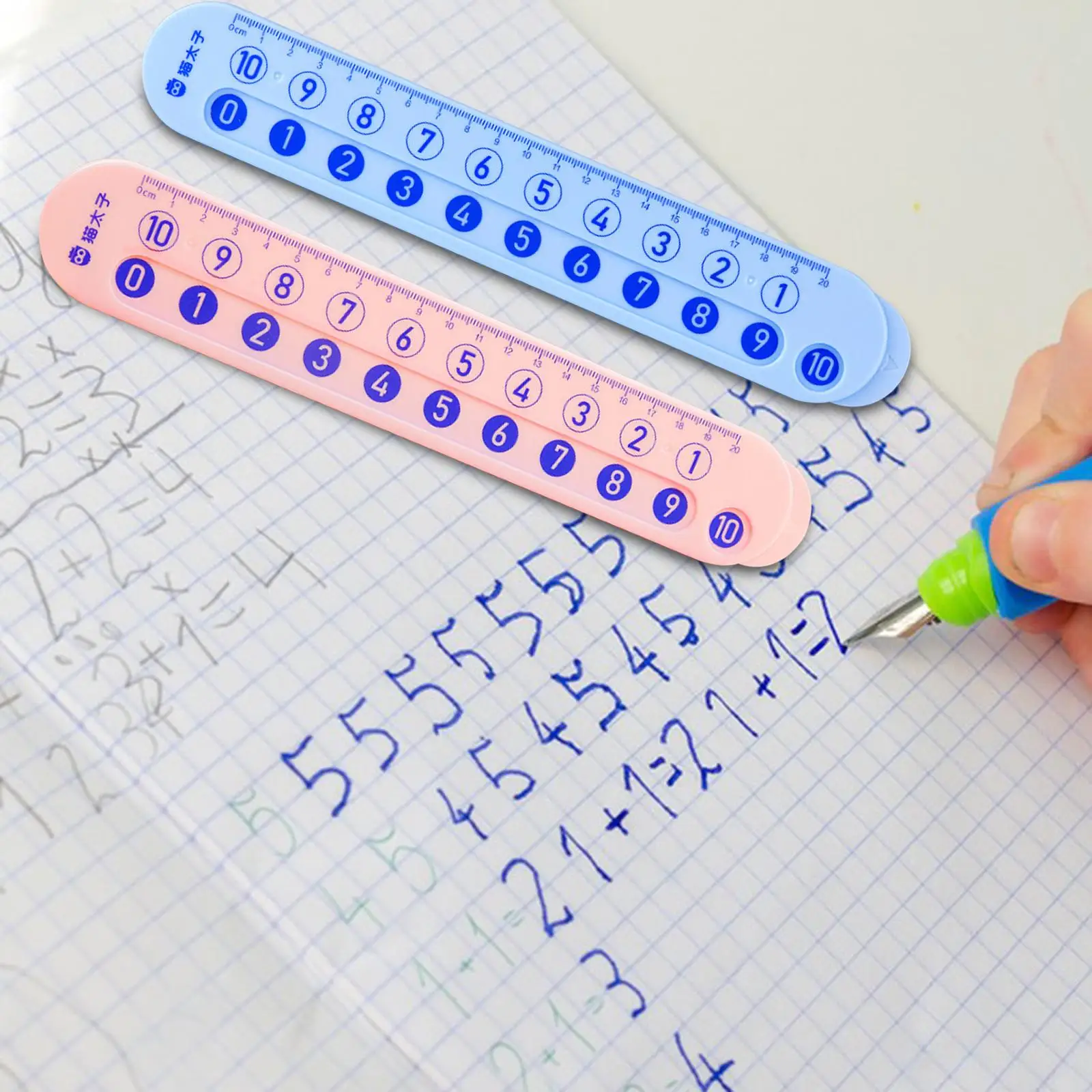 Regla digital de 20 cm para herramienta de aprendizaje de matemáticas en educación infantil