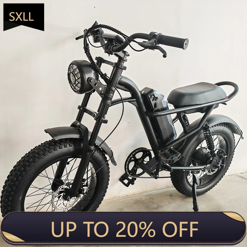 

SXLL Electric Hybrid Bike Fat Tire with 750w/1000w Fat Disc for City Riding
