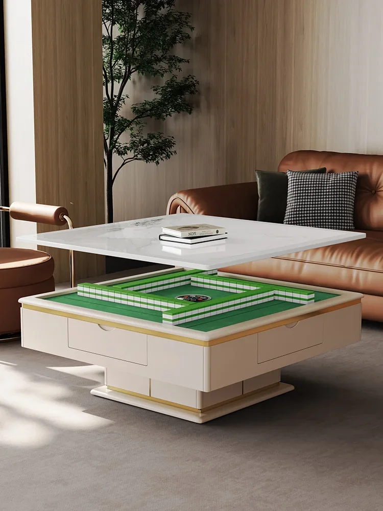 Luxury Brain Power Dining Table Dining Room Study Work Storage Drawer Mahjong Table Amusement Mesa Comedor Home Furniture