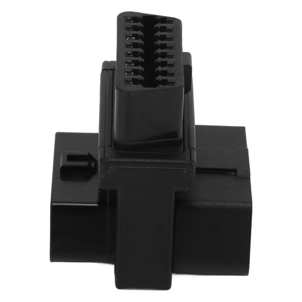 Heavy-Duty ABS OBD2 Adapter Dual Female Mini Size OBDII Converter Universal Plug Play OBD2 Splitter Mechanic Workshop
