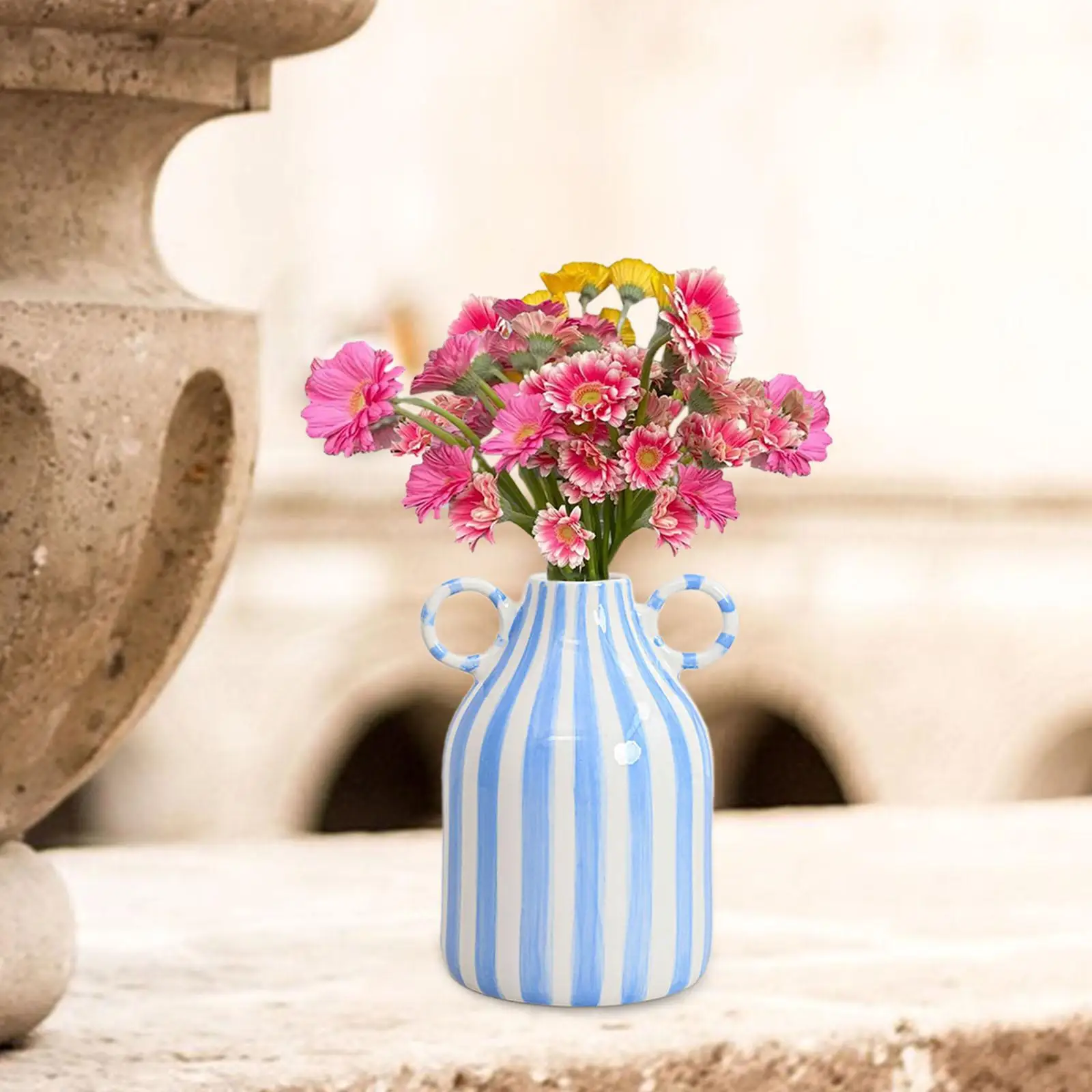 Decorative Flower Vase Photo Prop Porcelain Vase for Modern Flowerpot Decorative Vase Living Room Office Desktop Decoration