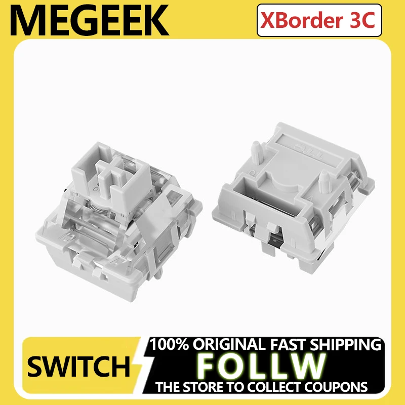 MelGeek Zero 35 interruptor magnético 35g eje lineal con doble imán y vástago R0.01 paquete de 5 para accesorios de personalización de teclado