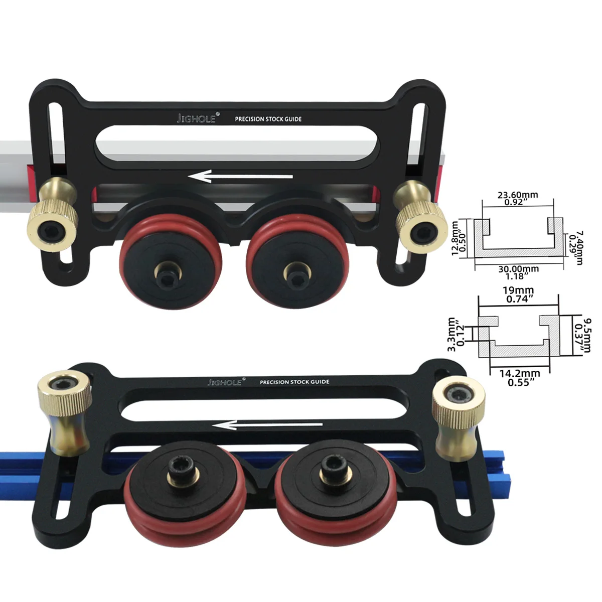 Roller Guides Feather Loc Board Multi-purpose Clear-Cut Precision Stock Guides Anti Rebound Safety Pushing Auxiliary Tool