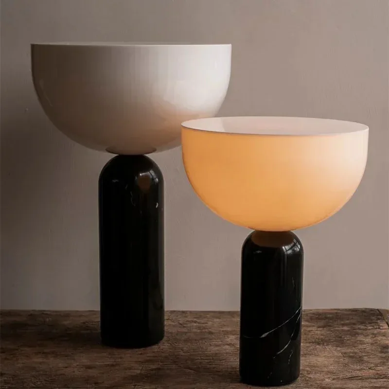 مصباح مكتبي مزخرف بتصميم دنماركي، ضوء قراءة على شكل فطر رخامي حديث للمكتب وغرفة النوم #2