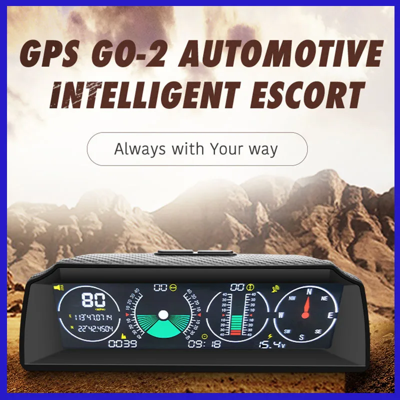 

X90 HUD Car GPS/OBD System Speedometer Digital PMH KMH Slope Meter Inclinomete Car Compass Overspeed Alarm Auto Accessories