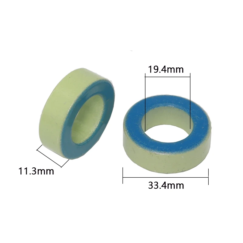 【2-1PCS】33x19x11mm 33*19*11MMFerrite Ring Iron Powder Toroid Cores  Inductor Ferrite Rings for Power Transformer