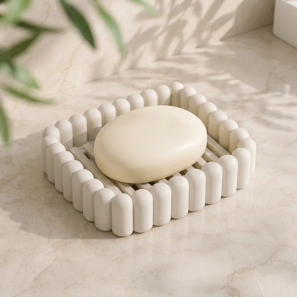 Minimalist Water Drying Soap Container For Wash Basin Countertop Decor 3D printing has slight flaws