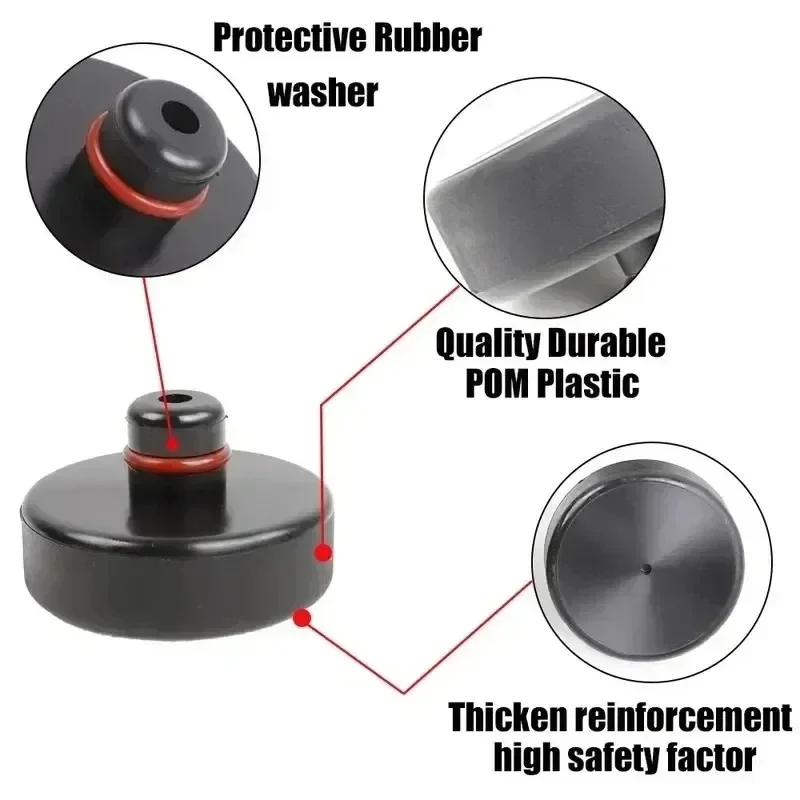 1-4pcs Jack Pads for Tesla Durable Rubber Lifting Pucks for Model 3/S/X/Y 2013-2024 Protects Battery Chassis Easy Install By