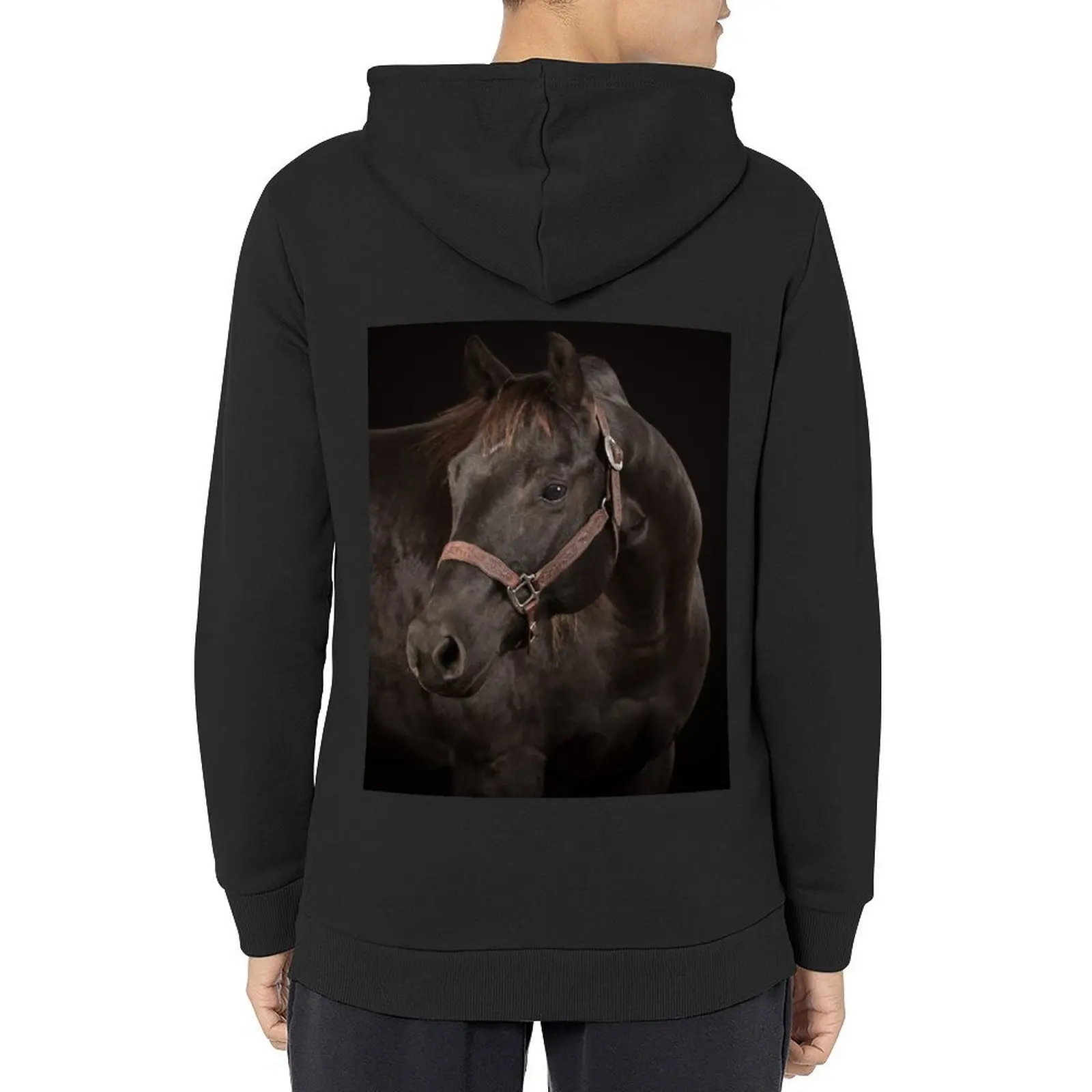 

Black Quarter Horse I Hoodie autumn clothes hooded shirt men wear men's clothes big size hoodie