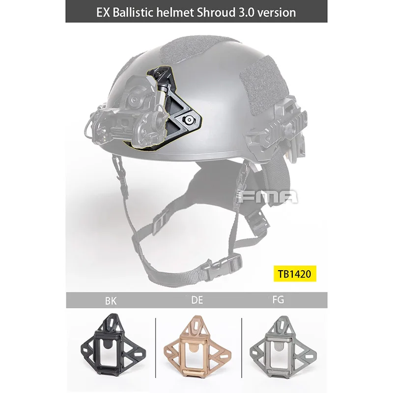 Tactical Helmet Mount, Wendy's Helmet Accessories 3.0 Rail Cuttlefish Dry with Three-Hole Screws for Fixing, Helmet Adapter