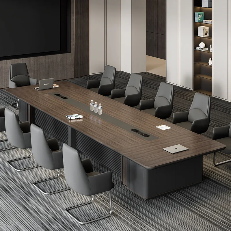 Large conference table Long table Light luxury high-end conference room Long table