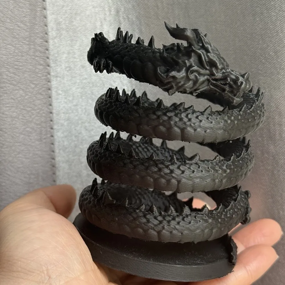 Gift Black Dragon Pen Holder 3D Printed Creative Desktop Statue Realistic Multi-purpose Storage Holder School