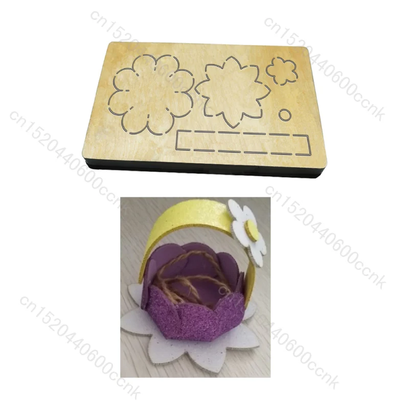 

Wooden Flower Basket Cutting Dies for Scrapbooking New Multiple Sizes V-8312