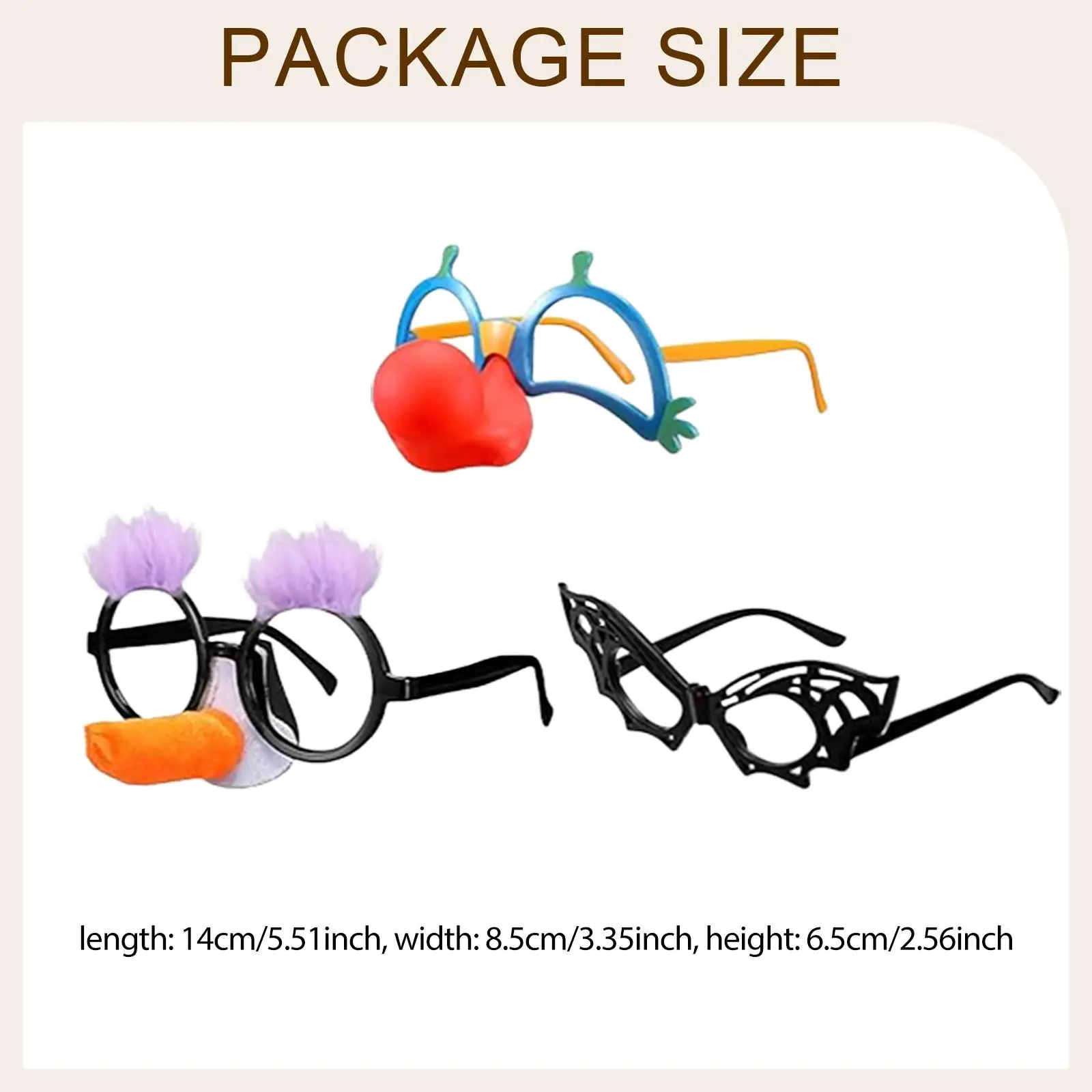 3 أزواج من نظارات الهالوين المضحكة للبالغين، نظارات زي فريدة من نوعها لحفلات الهالوين، دعائم صور للعطلات #6